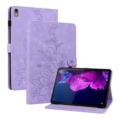 Lily Embossed Leather Tablet Case, For Lenovo Tab M9, For Lenovo Tab P11 Pro Gen 2 11.2, For Lenovo Tab P11 Gen 2 11.5, For Lenovo Tab M10 10.1 3rd Gen, For Lenovo Tab M10 Plus 10.6 3rd Gen, For Lenovo Tab K10, For Lenovo Tab M7 3rd Gen                ...