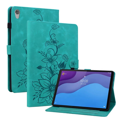 Lily Embossed Leather Tablet Case, For Lenovo Tab M9, For Lenovo Tab P11 Pro Gen 2 11.2, For Lenovo Tab P11 Gen 2 11.5, For Lenovo Tab M10 10.1 3rd Gen, For Lenovo Tab M10 Plus 10.6 3rd Gen, For Lenovo Tab K10, For Lenovo Tab M7 3rd Gen                ...