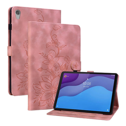 Lily Embossed Leather Tablet Case, For Lenovo Tab M9, For Lenovo Tab P11 Pro Gen 2 11.2, For Lenovo Tab P11 Gen 2 11.5, For Lenovo Tab M10 10.1 3rd Gen, For Lenovo Tab M10 Plus 10.6 3rd Gen, For Lenovo Tab K10, For Lenovo Tab M7 3rd Gen                ...