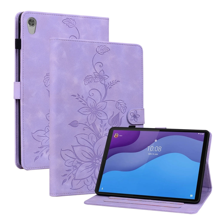 Lily Embossed Leather Tablet Case, For Lenovo Tab M9, For Lenovo Tab P11 Pro Gen 2 11.2, For Lenovo Tab P11 Gen 2 11.5, For Lenovo Tab M10 10.1 3rd Gen, For Lenovo Tab M10 Plus 10.6 3rd Gen, For Lenovo Tab K10, For Lenovo Tab M7 3rd Gen                ...