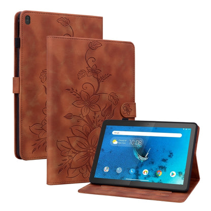 Lily Embossed Leather Tablet Case, For Lenovo Tab M9, For Lenovo Tab P11 Pro Gen 2 11.2, For Lenovo Tab P11 Gen 2 11.5, For Lenovo Tab M10 10.1 3rd Gen, For Lenovo Tab M10 Plus 10.6 3rd Gen, For Lenovo Tab K10, For Lenovo Tab M7 3rd Gen                ...