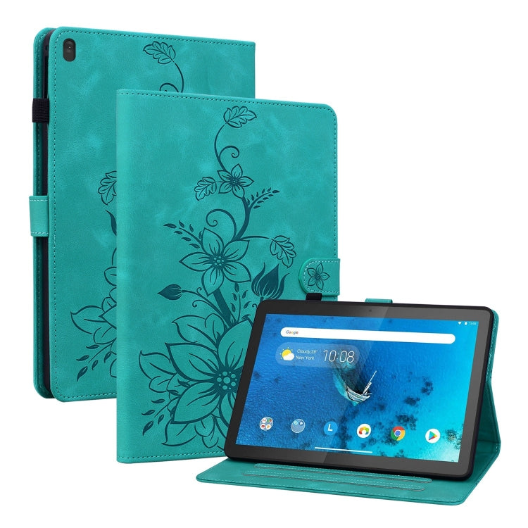 Lily Embossed Leather Tablet Case, For Lenovo Tab M9, For Lenovo Tab P11 Pro Gen 2 11.2, For Lenovo Tab P11 Gen 2 11.5, For Lenovo Tab M10 10.1 3rd Gen, For Lenovo Tab M10 Plus 10.6 3rd Gen, For Lenovo Tab K10, For Lenovo Tab M7 3rd Gen                ...