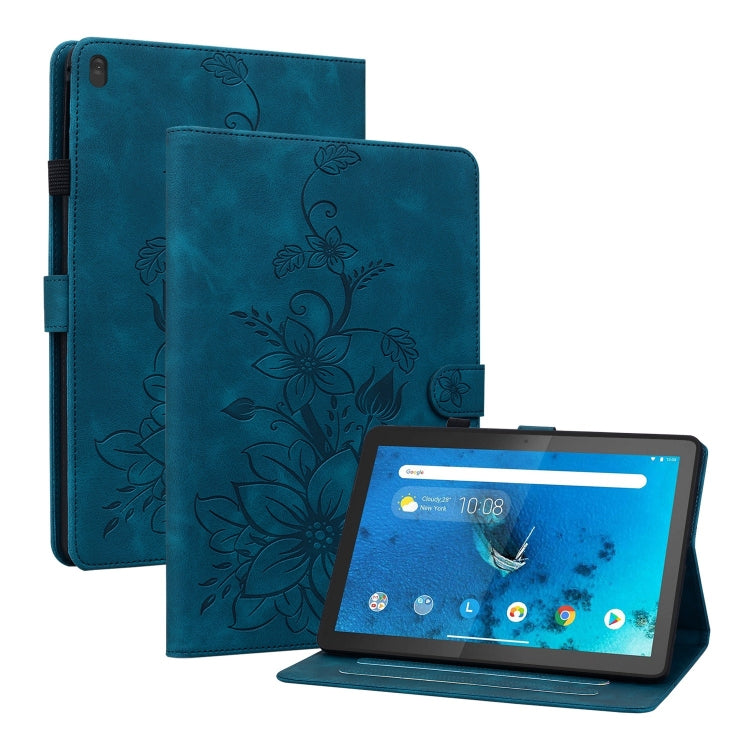 Lily Embossed Leather Tablet Case, For Lenovo Tab M9, For Lenovo Tab P11 Pro Gen 2 11.2, For Lenovo Tab P11 Gen 2 11.5, For Lenovo Tab M10 10.1 3rd Gen, For Lenovo Tab M10 Plus 10.6 3rd Gen, For Lenovo Tab K10, For Lenovo Tab M7 3rd Gen                ...