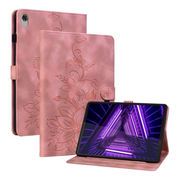 Lily Embossed Leather Tablet Case, For Lenovo Tab M9, For Lenovo Tab P11 Pro Gen 2 11.2, For Lenovo Tab P11 Gen 2 11.5, For Lenovo Tab M10 10.1 3rd Gen, For Lenovo Tab M10 Plus 10.6 3rd Gen, For Lenovo Tab K10, For Lenovo Tab M7 3rd Gen                ...