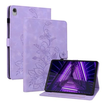 Lily Embossed Leather Tablet Case, For Lenovo Tab M9, For Lenovo Tab P11 Pro Gen 2 11.2, For Lenovo Tab P11 Gen 2 11.5, For Lenovo Tab M10 10.1 3rd Gen, For Lenovo Tab M10 Plus 10.6 3rd Gen, For Lenovo Tab K10, For Lenovo Tab M7 3rd Gen                ...