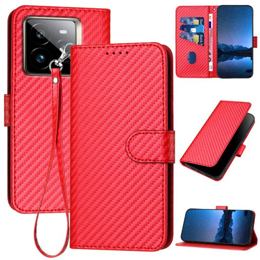 YX0070 Carbon Fiber Buckle Leather Phone Case with Lanyard, For Realme GT7 Pro, For Realme 13 Pro / 13 Pro+ Global, For Realme GT 6 / GT 6T, For Realme C63 / C61 Global, For Realme 12+ / Narzo 70 Pro 5G India, For Realme 12, For Realme 12 Pro