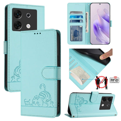 Cat Rat Embossed Pattern RFID Leather Phone Case with Lanyard, For Infinix Smart 8 Plus / 8 Pro, For Infinix GT 20 Pro/X6871, For Infinix Note 40 Pro 4G X6850, For Infinix Note 40 Pro 5G X6851, For Infinix Note 40, For Infinix Note 40 5G               ...