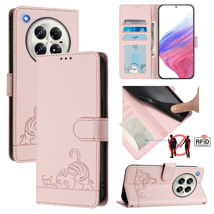 Cat Rat Embossed Pattern RFID Leather Phone Case with Lanyard, For Infinix GT 50 Pro 5G, For Infinix Note Edge 5G Global, For Infinix Smart 20 4G X6840, For Infinix Note 60 5G / 60 Pro 5G, For Infinix Hot 60i 5G / Tecno Spark Go 5G                     ...