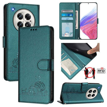 Cat Rat Embossed Pattern RFID Leather Phone Case with Lanyard, For Infinix GT 50 Pro 5G, For Infinix Note Edge 5G Global, For Infinix Smart 20 4G X6840, For Infinix Note 60 5G / 60 Pro 5G, For Infinix Hot 60i 5G / Tecno Spark Go 5G                     ...