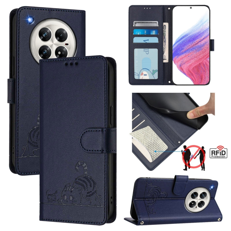 Cat Rat Embossed Pattern RFID Leather Phone Case with Lanyard, For Infinix GT 50 Pro 5G, For Infinix Note Edge 5G Global, For Infinix Smart 20 4G X6840, For Infinix Note 60 5G / 60 Pro 5G, For Infinix Hot 60i 5G / Tecno Spark Go 5G                     ...