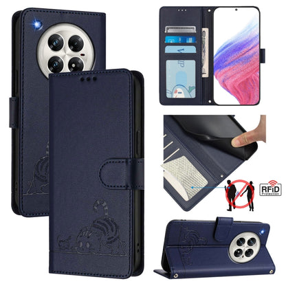 Cat Rat Embossed Pattern RFID Leather Phone Case with Lanyard, For Infinix GT 50 Pro 5G, For Infinix Note Edge 5G Global, For Infinix Smart 20 4G X6840, For Infinix Note 60 5G / 60 Pro 5G, For Infinix Hot 60i 5G / Tecno Spark Go 5G                     ...