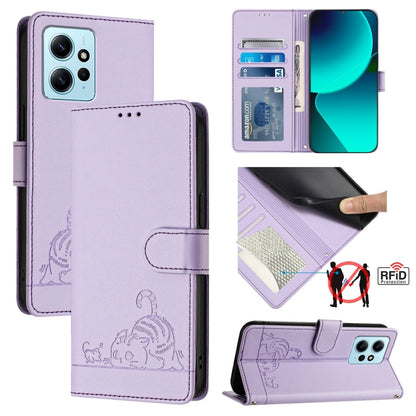Cat Rat Embossed Pattern RFID Leather Phone Case with Lanyard, For Xiaomi Redmi K50i, For Xiaomi Redmi Note 12 5G Global, For Xiaomi POCO X5, For Xiaomi Redmi Note 12 Turbo 5G, For Xiaomi POCO F5 Pro, For Xiaomi Redmi Note 11 4G Global                 ...