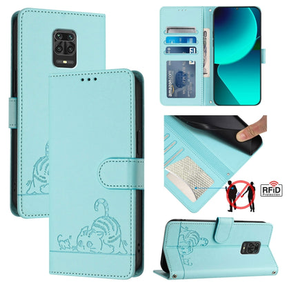 Cat Rat Embossed Pattern RFID Leather Phone Case with Lanyard, For Xiaomi Redmi Note 11 SE India, For Xiaomi Redmi Note 11 Pro 4G Global, For Xiaomi Redmi Note 11 Pro 5G Global, For Xiaomi Redmi Note 11 Pro+ 5G Global, For Xiaomi POCO X4 NFC 5G        ...