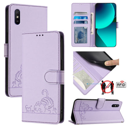 Cat Rat Embossed Pattern RFID Leather Phone Case with Lanyard, For Xiaomi Redmi Note 11 SE India, For Xiaomi Redmi Note 11 Pro 4G Global, For Xiaomi Redmi Note 11 Pro 5G Global, For Xiaomi Redmi Note 11 Pro+ 5G Global, For Xiaomi POCO X4 NFC 5G        ...