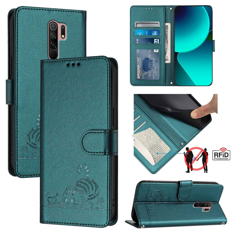 Cat Rat Embossed Pattern RFID Leather Phone Case with Lanyard, For Xiaomi Redmi Note 11 SE India, For Xiaomi Redmi Note 11 Pro 4G Global, For Xiaomi Redmi Note 11 Pro 5G Global, For Xiaomi Redmi Note 11 Pro+ 5G Global, For Xiaomi POCO X4 NFC 5G        ...