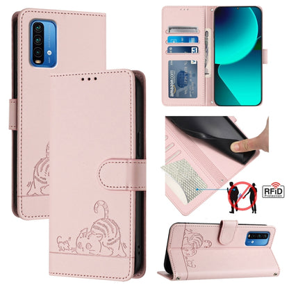 Cat Rat Embossed Pattern RFID Leather Phone Case with Lanyard, For Xiaomi Redmi Note 10 5G, For Xiaomi POCO M3 Pro, For Xiaomi Redmi Note 10T 5G, For Xiaomi POCO X3 GT, For Xiaomi Mi 11X / 11X Pro, For Xiaomi Redmi Note 10s 4G                          ...