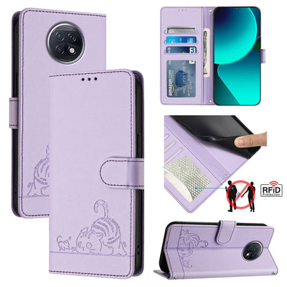 Cat Rat Embossed Pattern RFID Leather Phone Case with Lanyard, For Xiaomi Redmi Note 10 5G, For Xiaomi POCO M3 Pro, For Xiaomi Redmi Note 10T 5G, For Xiaomi POCO X3 GT, For Xiaomi Mi 11X / 11X Pro, For Xiaomi Redmi Note 10s 4G                          ...