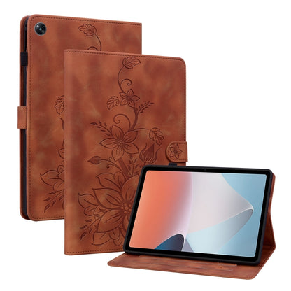 Lily Embossed Leather Tablet Case, For OPPO Pad Mini 8.8 inch 2026, For OPPO Pad SE 11 inch, For OPPO Pad Air