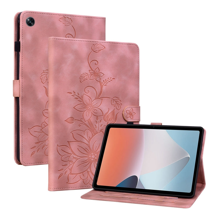 Lily Embossed Leather Tablet Case, For OPPO Pad Mini 8.8 inch 2026, For OPPO Pad SE 11 inch, For OPPO Pad Air
