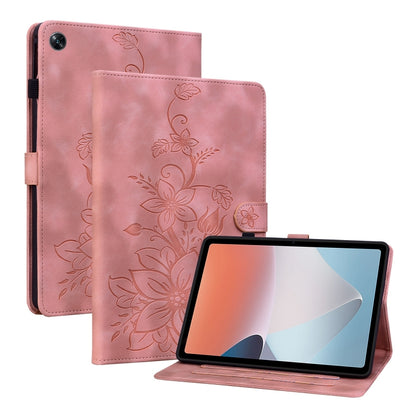 Lily Embossed Leather Tablet Case, For OPPO Pad Mini 8.8 inch 2026, For OPPO Pad SE 11 inch, For OPPO Pad Air