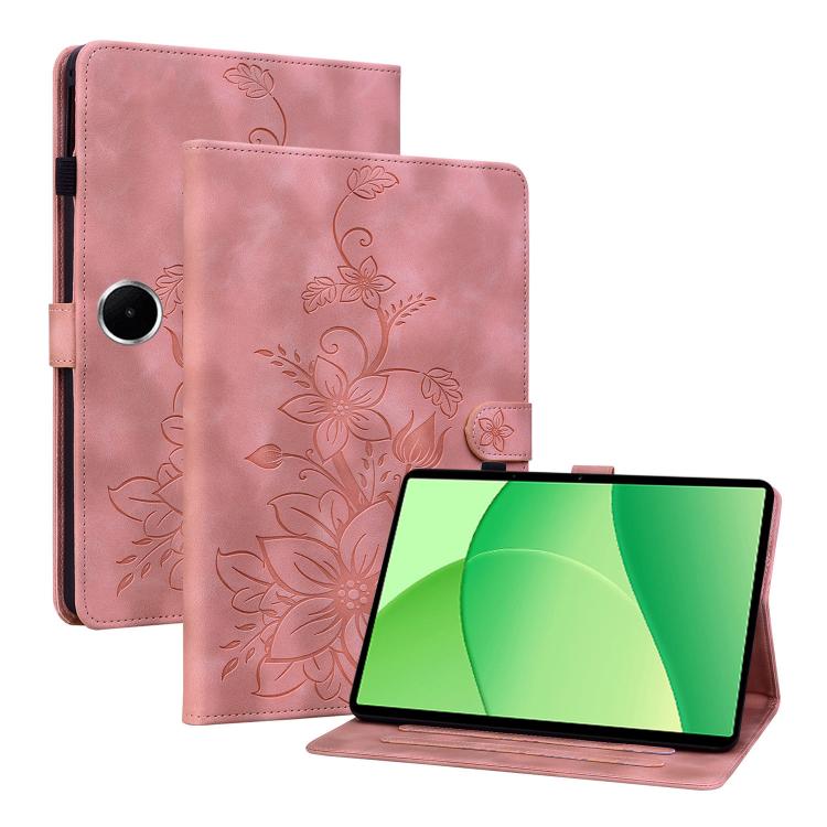 Lily Embossed Leather Tablet Case, For OPPO Pad Mini 8.8 inch 2026, For OPPO Pad SE 11 inch, For OPPO Pad Air
