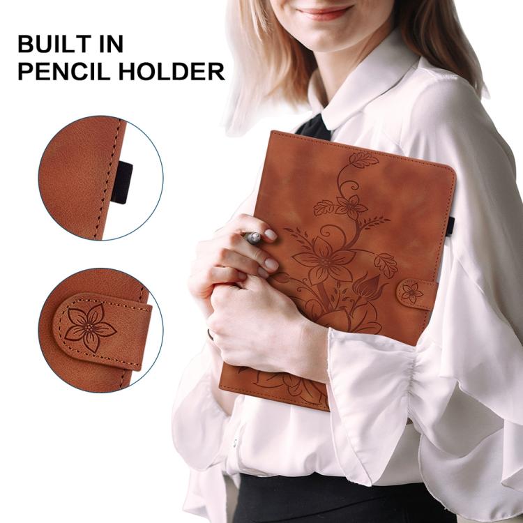 Lily Embossed Leather Tablet Case, For OPPO Pad Mini 8.8 inch 2026, For OPPO Pad SE 11 inch, For OPPO Pad Air