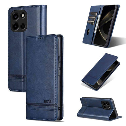 AZNS Magnetic Calf Texture Flip Leather Phone Case, For OnePlus Turbo 6/Nord 6 5G, For OnePlus 15T, For OnePlus 15, For OnePlus Nord CE4