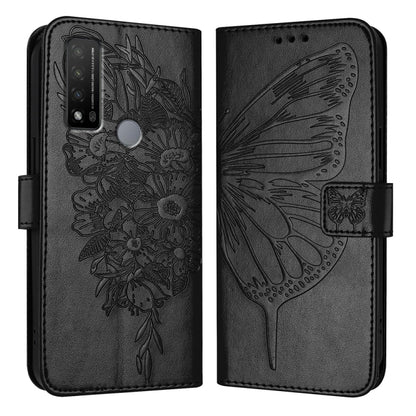 Embossed Butterfly Leather Phone Case, For TCL 30Z T602DL, For TCL 30 SE, For TCL 20 R 5G