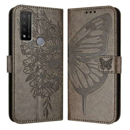 Embossed Butterfly Leather Phone Case, For TCL 30Z T602DL, For TCL 30 SE, For TCL 20 R 5G
