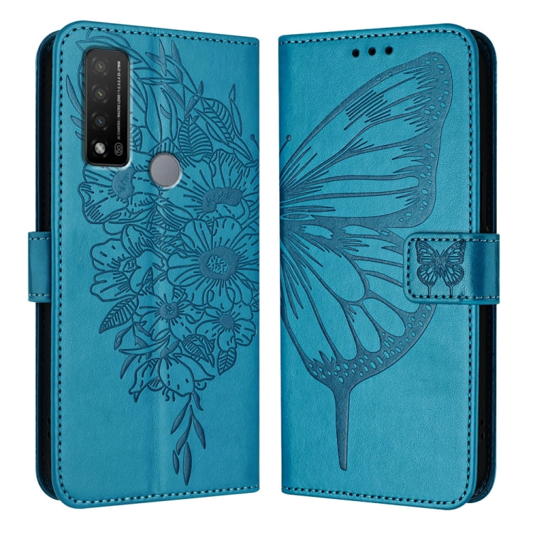 Embossed Butterfly Leather Phone Case, For TCL 30Z T602DL, For TCL 30 SE, For TCL 20 R 5G