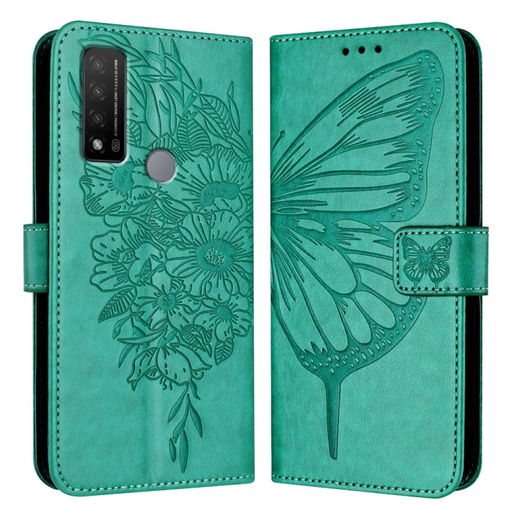 Embossed Butterfly Leather Phone Case, For TCL 30Z T602DL, For TCL 30 SE, For TCL 20 R 5G