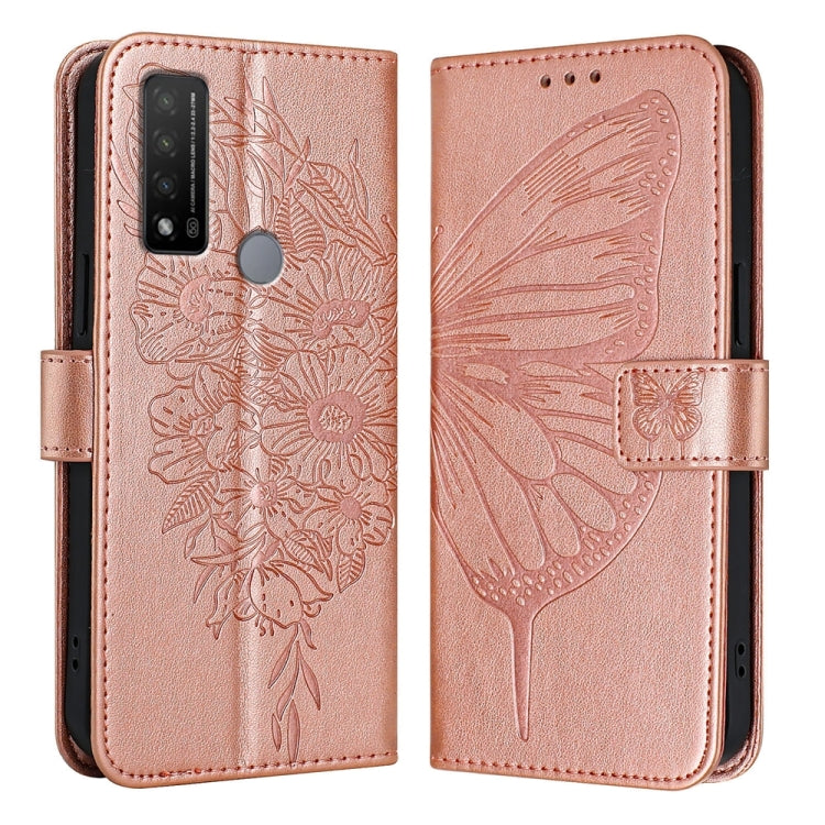 Embossed Butterfly Leather Phone Case, For TCL 30Z T602DL, For TCL 30 SE, For TCL 20 R 5G