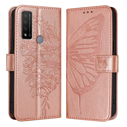 Embossed Butterfly Leather Phone Case, For TCL 30Z T602DL, For TCL 30 SE, For TCL 20 R 5G