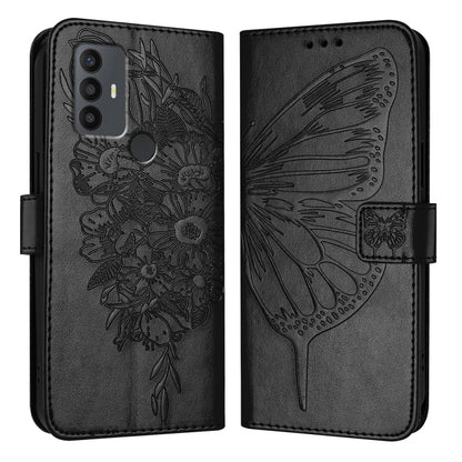 Embossed Butterfly Leather Phone Case, For TCL 30Z T602DL, For TCL 30 SE, For TCL 20 R 5G