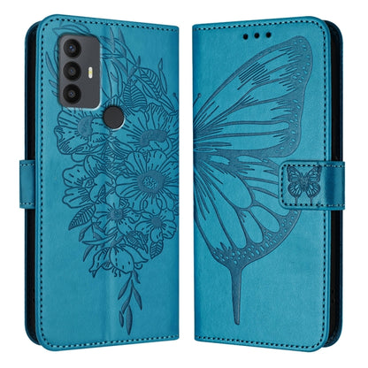 Embossed Butterfly Leather Phone Case, For TCL 30Z T602DL, For TCL 30 SE, For TCL 20 R 5G