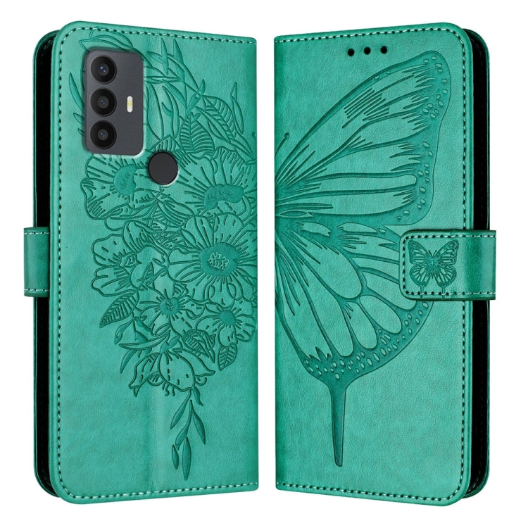 Embossed Butterfly Leather Phone Case, For TCL 30Z T602DL, For TCL 30 SE, For TCL 20 R 5G