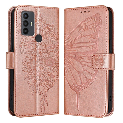 Embossed Butterfly Leather Phone Case, For TCL 30Z T602DL, For TCL 30 SE, For TCL 20 R 5G