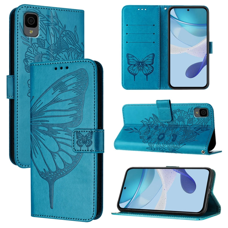 Embossed Butterfly Leather Phone Case, For TCL 30Z T602DL, For TCL 30 SE, For TCL 20 R 5G