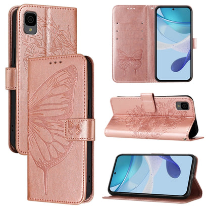 Embossed Butterfly Leather Phone Case, For TCL 30Z T602DL, For TCL 30 SE, For TCL 20 R 5G