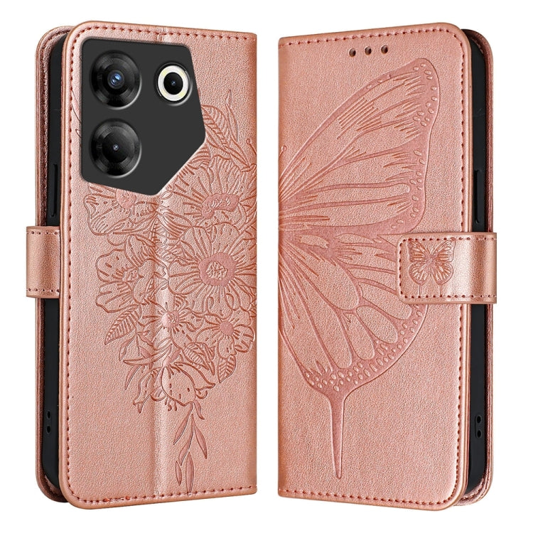 Embossed Butterfly Leather Phone Case, For Tecno Pova Neo 3, For Tecno Pova 5 4G, For Tecno Camon 20 Premier 5G, For Tecno Camon 20 Pro 5G, For Tecno Camon 20 / 20 Pro 4G, For Tecno Spark Go 2023/Pop 7/Pop 7 Pro, For Tecno Spark 9                      ...