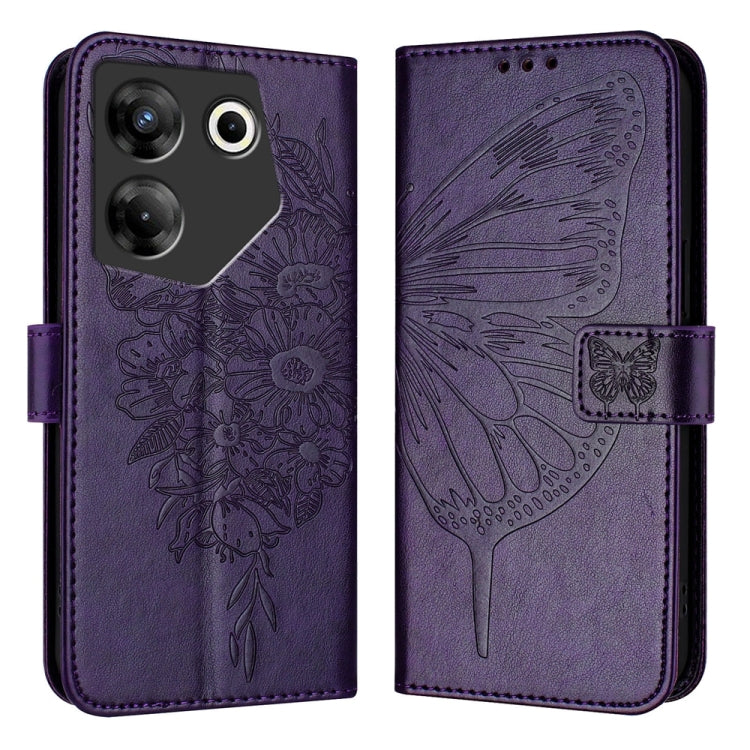 Embossed Butterfly Leather Phone Case, For Tecno Pova Neo 3, For Tecno Pova 5 4G, For Tecno Camon 20 Premier 5G, For Tecno Camon 20 Pro 5G, For Tecno Camon 20 / 20 Pro 4G, For Tecno Spark Go 2023/Pop 7/Pop 7 Pro, For Tecno Spark 9                      ...