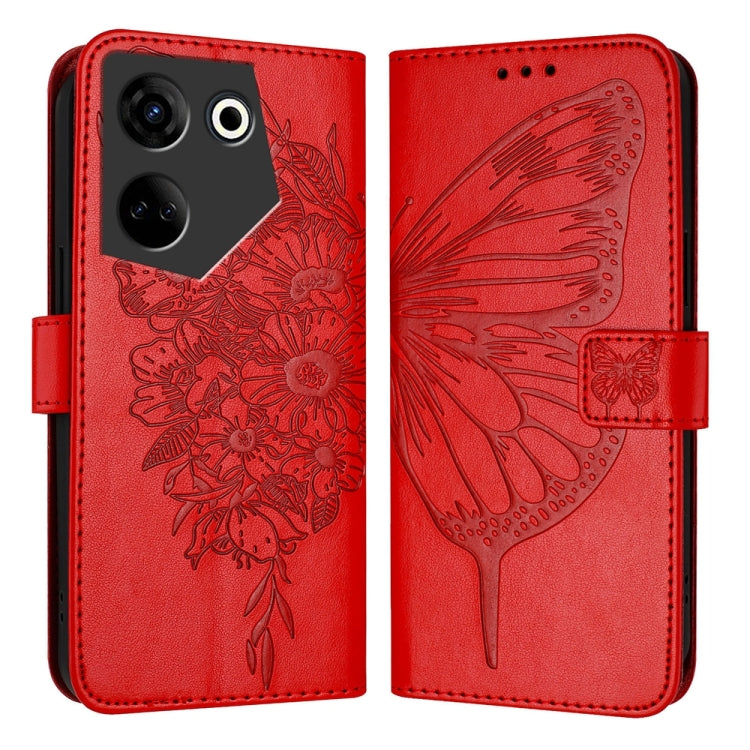 Embossed Butterfly Leather Phone Case, For Tecno Pova Neo 3, For Tecno Pova 5 4G, For Tecno Camon 20 Premier 5G, For Tecno Camon 20 Pro 5G, For Tecno Camon 20 / 20 Pro 4G, For Tecno Spark Go 2023/Pop 7/Pop 7 Pro, For Tecno Spark 9                      ...