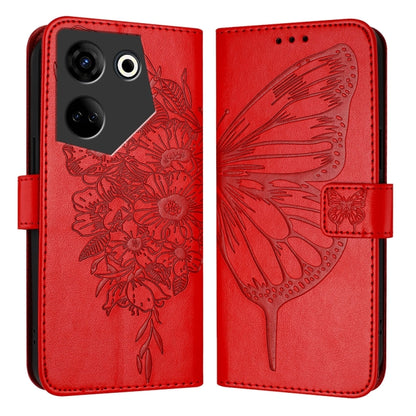 Embossed Butterfly Leather Phone Case, For Tecno Pova Neo 3, For Tecno Pova 5 4G, For Tecno Camon 20 Premier 5G, For Tecno Camon 20 Pro 5G, For Tecno Camon 20 / 20 Pro 4G, For Tecno Spark Go 2023/Pop 7/Pop 7 Pro, For Tecno Spark 9                      ...