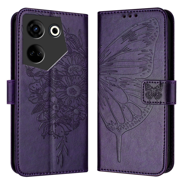 Embossed Butterfly Leather Phone Case, For Tecno Pova Neo 3, For Tecno Pova 5 4G, For Tecno Camon 20 Premier 5G, For Tecno Camon 20 Pro 5G, For Tecno Camon 20 / 20 Pro 4G, For Tecno Spark Go 2023/Pop 7/Pop 7 Pro, For Tecno Spark 9                      ...