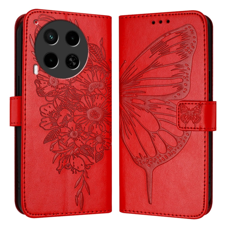Embossed Butterfly Leather Phone Case, For Tecno Pova 6 Neo, For Tecno Pova 6 5G, For Tecno Pova 6, For Tecno Camon 30 Pro, For Tecno Camon 30 4G / 5G, For Tecno Pova 6 Pro, For Tecno Spark 20 Pro+, For Tecno Spark 20 Pro                               ...