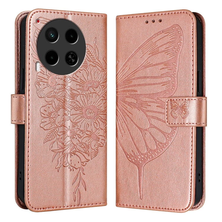 Embossed Butterfly Leather Phone Case, For Tecno Pova 6 Neo, For Tecno Pova 6 5G, For Tecno Pova 6, For Tecno Camon 30 Pro, For Tecno Camon 30 4G / 5G, For Tecno Pova 6 Pro, For Tecno Spark 20 Pro+, For Tecno Spark 20 Pro                               ...