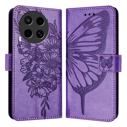 Embossed Butterfly Leather Phone Case, For Tecno Pova 6 Neo, For Tecno Pova 6 5G, For Tecno Pova 6, For Tecno Camon 30 Pro, For Tecno Camon 30 4G / 5G, For Tecno Pova 6 Pro, For Tecno Spark 20 Pro+, For Tecno Spark 20 Pro                               ...