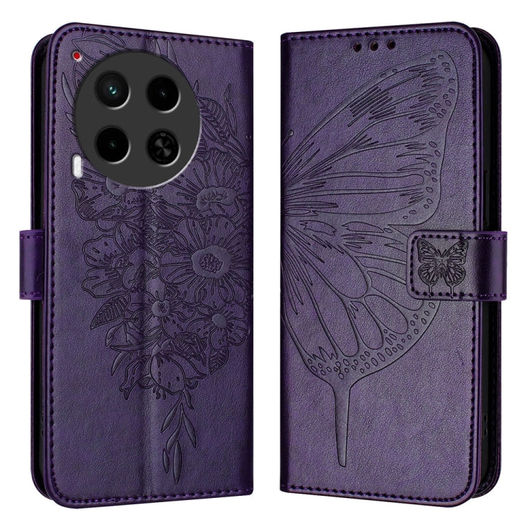 Embossed Butterfly Leather Phone Case, For Tecno Pova 6 Neo, For Tecno Pova 6 5G, For Tecno Pova 6, For Tecno Camon 30 Pro, For Tecno Camon 30 4G / 5G, For Tecno Pova 6 Pro, For Tecno Spark 20 Pro+, For Tecno Spark 20 Pro                               ...
