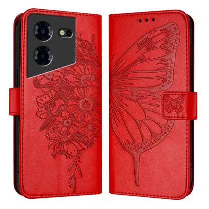 Embossed Butterfly Leather Phone Case, For Tecno Pova 6 Neo, For Tecno Pova 6 5G, For Tecno Pova 6, For Tecno Camon 30 Pro, For Tecno Camon 30 4G / 5G, For Tecno Pova 6 Pro, For Tecno Spark 20 Pro+, For Tecno Spark 20 Pro                               ...