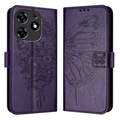 Embossed Butterfly Leather Phone Case, For Tecno Camon 50 4G, For Tenco Pova Slirm / Spark Slirm, For Tecno Camon 40 Pro 4G, For Tecno Camon 40 Premier, For Tecno Camon 40 4G, For Tecno Spark 30 5G / Pova 6 Neo 5G, For Tecno Spark 30 5G / 6 Neo 5G     ...